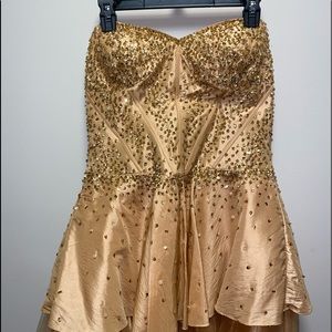 Gold short dress